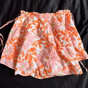 Floral Pink and Orange Skirt